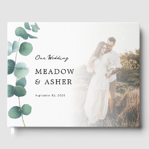 Adelaide Wedding Watercolor Eukalyptus und Foto Gästebuch