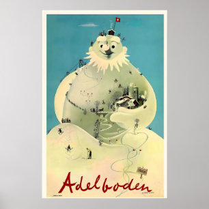 Adelboden Schweizer Schweiz Berner Skigebiet Winte Poster