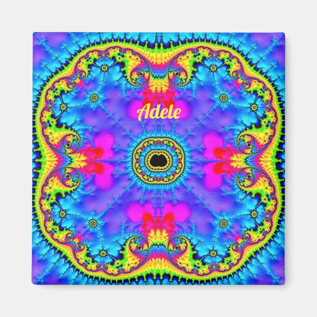 ADELE ~ 3D-Fraktal Design Fluor Shades Magnet (Vorne)