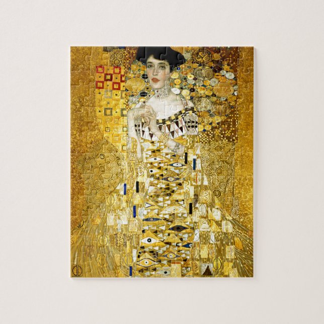 Adele Bloch-Bauer I von Gustav Klimt Art Nouveau Puzzle (Vertikal)
