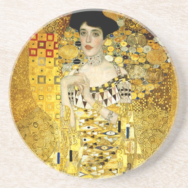 Adele Bloch-Bauer I von Gustav Klimt Art Nouveau Untersetzer (Vorne)