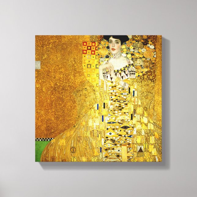 Adele Bloch-Bauer I von Gustav Klimt Canvas Print Leinwanddruck (Vorderseite)