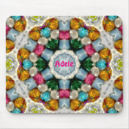 ADELE ~ Farbige Gemische Muster ~ Personalisiert Mousepad