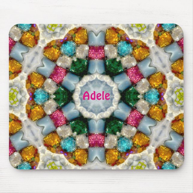 ADELE ~ Farbige Gemische Muster ~ Personalisiert Mousepad (Vorne)