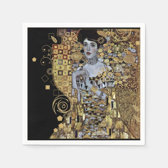 Adele Klimt Paper Napkin Serviette (Vorderseite)