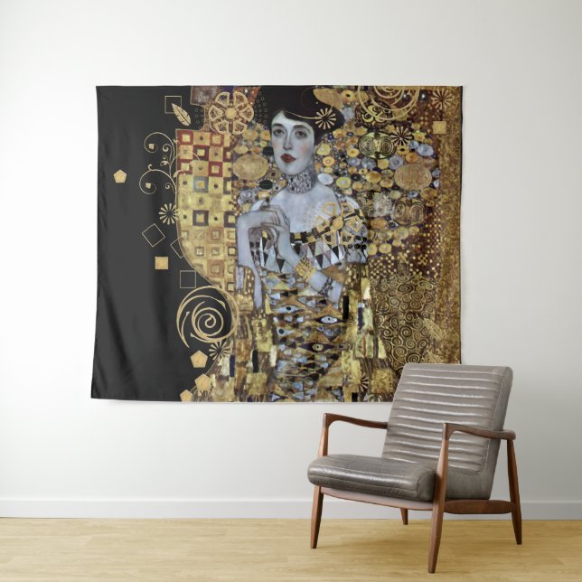 Adele-Klimt-Tapisserie Wandteppich (Beispiel (Horizontal))