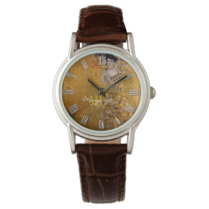 Adele, Lady in Gold von Gustav Klimt, Mit Monogram Armbanduhr