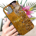 Adele, Lady in Gold von Gustav Klimt, Mit Monogram Case-Mate iPhone Hülle<br><div class="desc">Vintages iPhone Handy Gehäuse mit mit Monogramm individuelle Name mit berühmtem Kunstwerk "Adele - The Lady in Gold" von Gustav Klimt</div>
