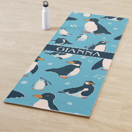 Adelie Penguin Pastel farbenfrohe Muster Yogamatte