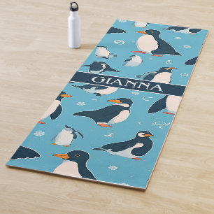 Adelie Penguin Pastel farbenfrohe Muster Yogamatte