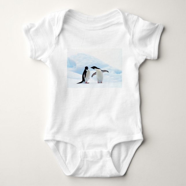 Adelie Penguins Baby Strampler (Vorderseite)