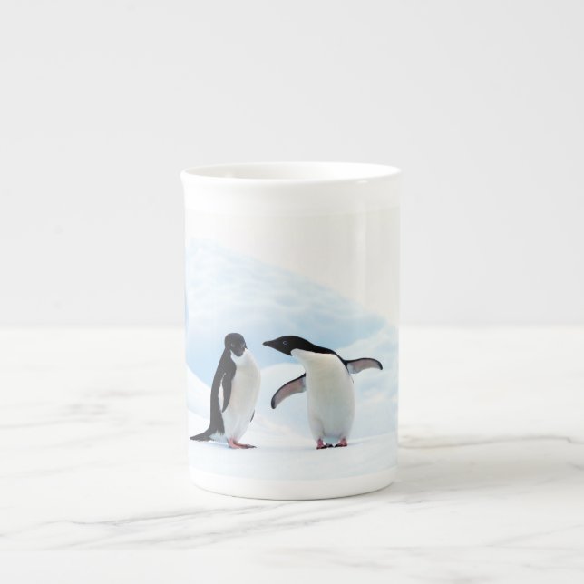 Adelie Penguins Prozellantasse (Vorderseite)