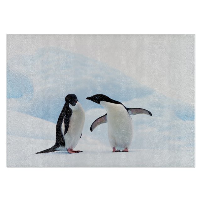 Adelie Penguins Schneidebrett (Vorderseite)
