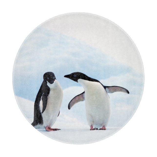 Adelie Penguins Schneidebrett (Vorderseite)