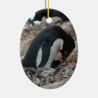 Adelie-Pinguin-Weihnachtsverzierung Keramikornament