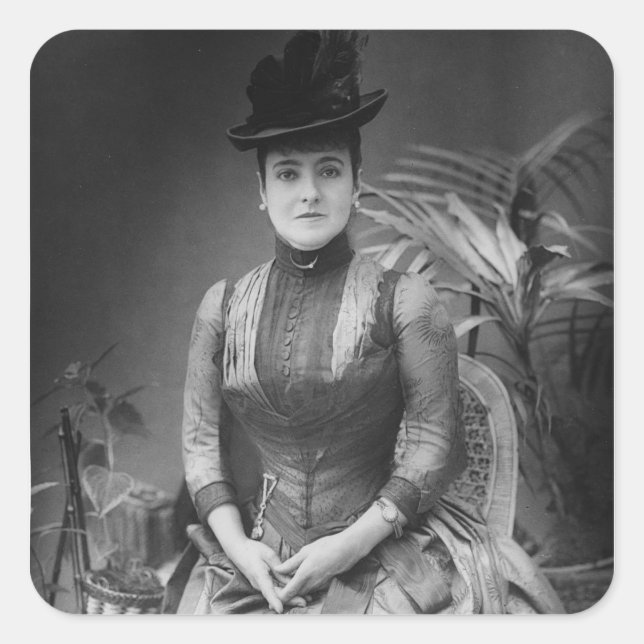 Adelina Patti, 1880 Quadratischer Aufkleber (Vorderseite)