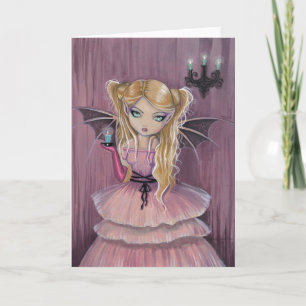 Adeline in Pink Gothic Vampirkarte Karte