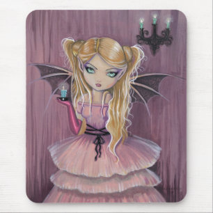 Adeline in Pink Little Goth Vampire Fairy Mousepad