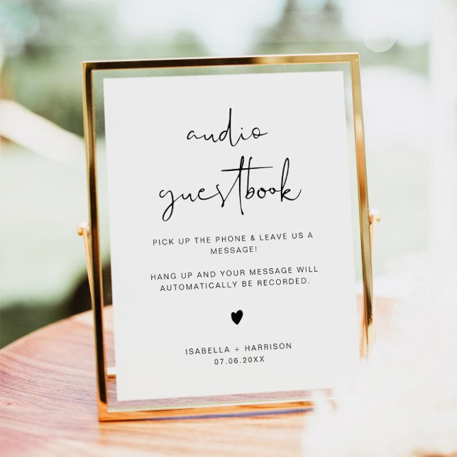 ADELLA Edgy Audio Guestbook Wedding Sign Poster (Von Creator hochgeladen)