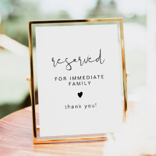 ADELLA Edgy Minimal Wedding Reserviert Seating Zei Poster