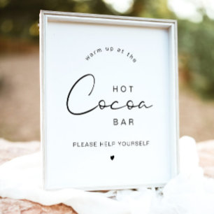 ADELLA Edgy Minimalistisch Winter Hot Cocoa Bar Poster