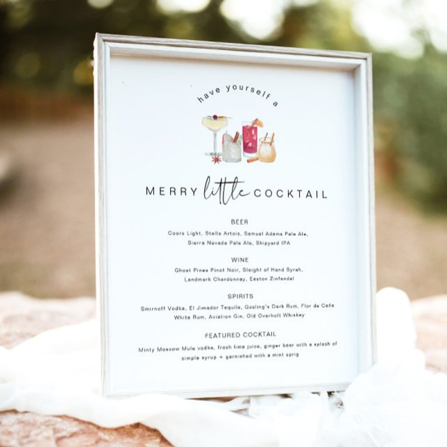 ADELLA Edgy Minimalistischen Weihnachtscocktail Me Poster (Von Creator hochgeladen)