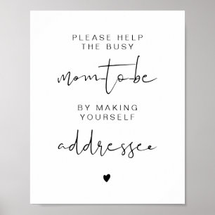 ADELLA Edgy Modern Address the Envelope Sign Poster