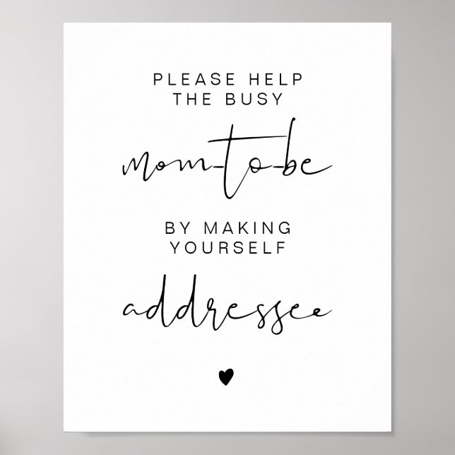 ADELLA Edgy Modern Address the Envelope Sign Poster (Vorne)