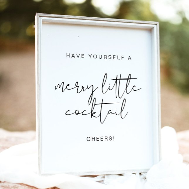 ADELLA Edgy Modern Merry Little Cocktail Weihnacht Poster (Von Creator hochgeladen)