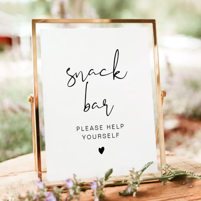 ADELLA Edgy Moderne Minimalistische Snack Bar Poster (Von Creator hochgeladen)