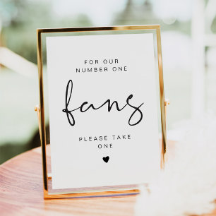 ADELLA Minimal Bitte nehmen Sie ein Fan Wedding Si Einladung