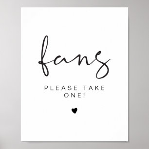 ADELLA Minimal Bitte nehmen Sie ein Fan Wedding Si Poster
