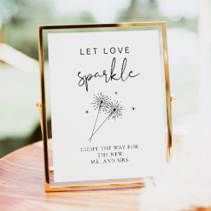 ADELLA Minimalistisch Wedding Sparkler Senden Sie  Poster