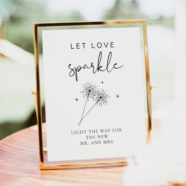 ADELLA Minimalistisch Wedding Sparkler Senden Sie  Poster (Von Creator hochgeladen)