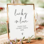 ADELLA Minimalistisches Glück Liebe Signieren Poster<br><div class="desc">Dieses Glückszeichen in der Liebe besticht durch einen edlen handgeschriebenen Schriftart und modernes minimalistisches Design. Ändern Sie einfach die Farben und bearbeiten Sie *most*, um den Bedürfnissen Ihrer Veranstaltung gerecht zu werden. Dieses Schild eignet sich perfekt für Ihre moderne, minimalistische oder moderne Hochzeitsdusche, Ihr Brautparty oder Ihre Paardusche. Verpaaren Sie...</div>