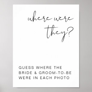 ADELLA Minimalistisches Wo-waren-sie-Schild Poster