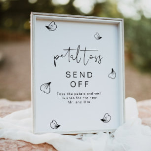 ADELLA Modern Boho Wedding Petal Toss Absenden Poster