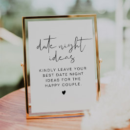 ADELLA Modern Date Night Ideas Date Jar Sign Card Einladung