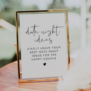 ADELLA Modern Date Night Ideas Date Jar Sign Card Einladung