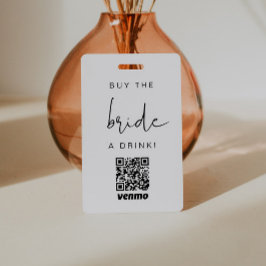 ADELLA Modern Edgy kaufen die Braut einen Drink QR Ausweis