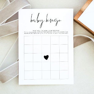 ADELLA Modern Minimalist Baby Shower Bingo Spiel Einladung