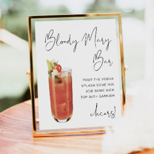 ADELLA Modern Minimalistisch Bloody Mary Bar Sign Poster