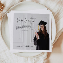 ADELLA Moderne Minimal Fun Fakten Graduierungspart Serviette