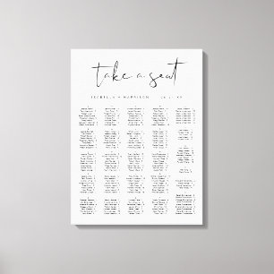 ADELLA Moderne, Minimalistische Alphabetische Sitz Leinwanddruck