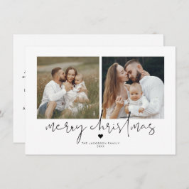 ADELLA Moderne Minimalistische Weihnachtskarte 2 F Einladung