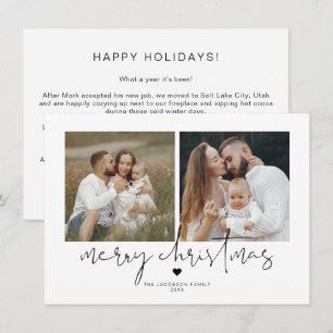 ADELLA Moderne Minimalistische Weihnachtskarte 2 F Einladung