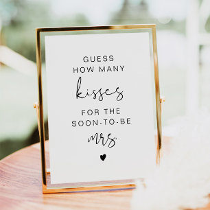 ADELLA Moderne Schätzung wie viele Kisses Bridal S Einladung