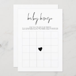 ADELLA Modernes Minimalistisches Babydusche Bingo Einladung