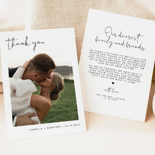 ADELLA Modernes Minimalistisches Foto Hochzeit Vie Einladung