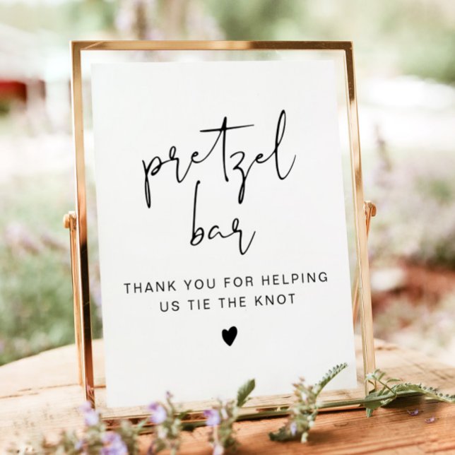 ADELLA Modernes Minimalistisches Pretzel Bar Table Poster (Von Creator hochgeladen)